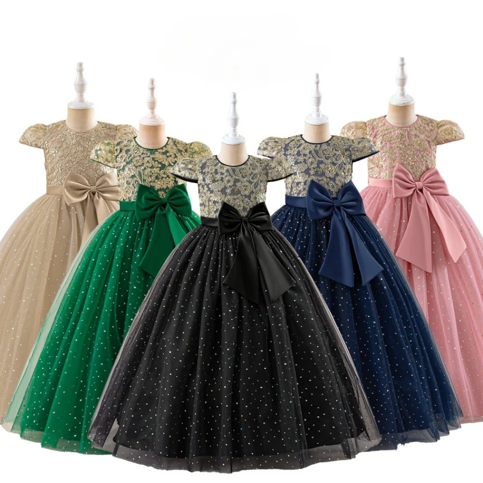 

Summer Girls White Long Bridesmaid Dress Flower Girl Wedding Dress Kids Party Birthday Ball Gown First Kids Communion ASQ03