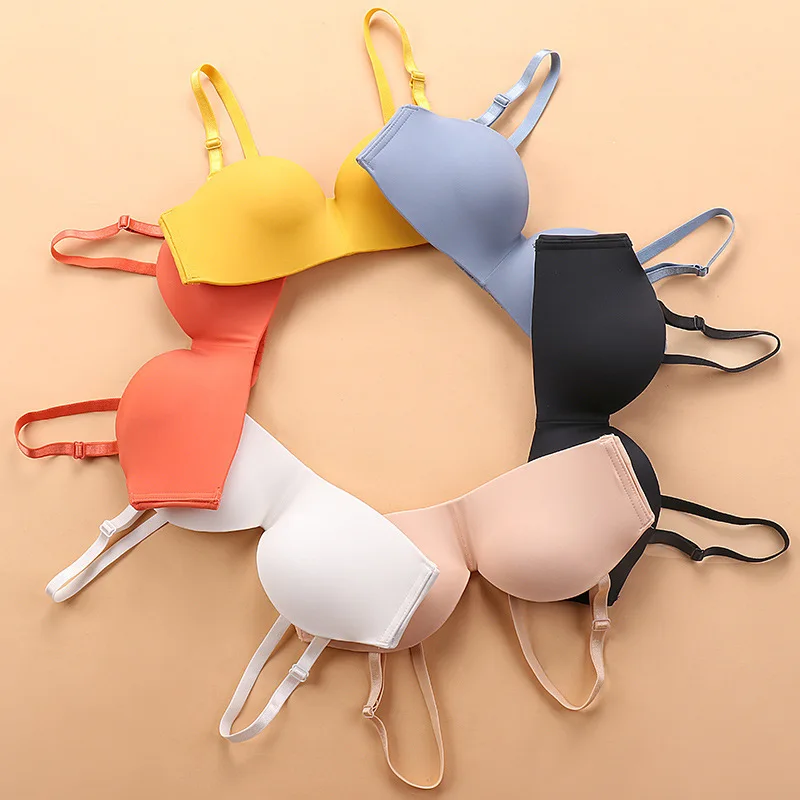 ลื่นชุดชั้นในที่มองไม่เห็นเซ็กซี่บาง Bra หน้าอกเล็ก Push up Bra