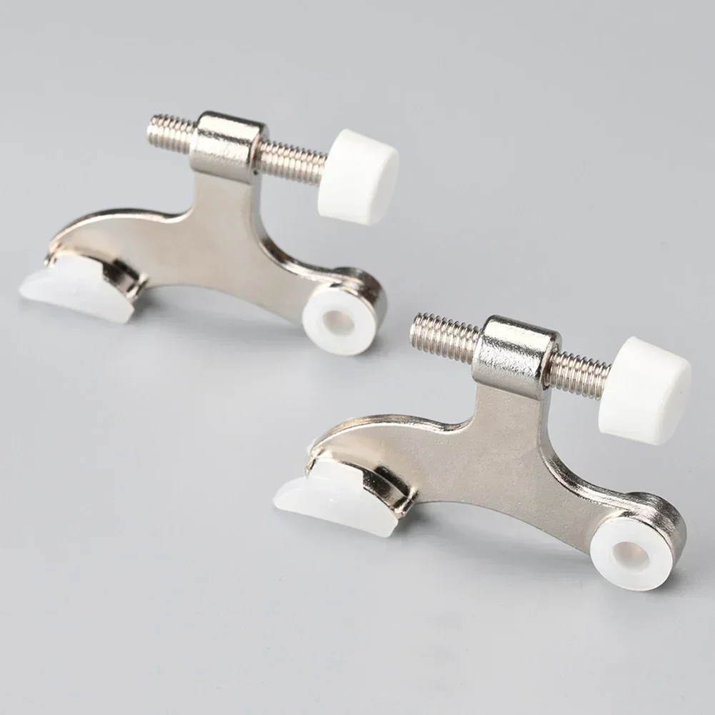 For Hinged Doors Pin Door Stopper With Rubber Bumper Adjustable Heavy Duty Replacement Tips Hardware Practical 2PCS