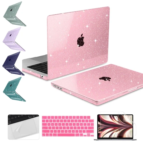 Funda de cristal brillante para MacBook 2025 A3240 A3241 M4 M3 Air 15 13 A3113 A3114 M2 A2941 A2681 Pro14 16 Air 13 M1 A2337 Pro 13