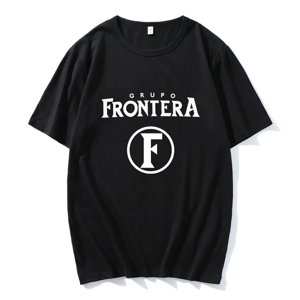 Grupo Frontera Band T-shirt Short Sleeve Summer Spring Tee-shirt Streetwear Graphic Printing Tshirts Casual Cotton Mens Clothes