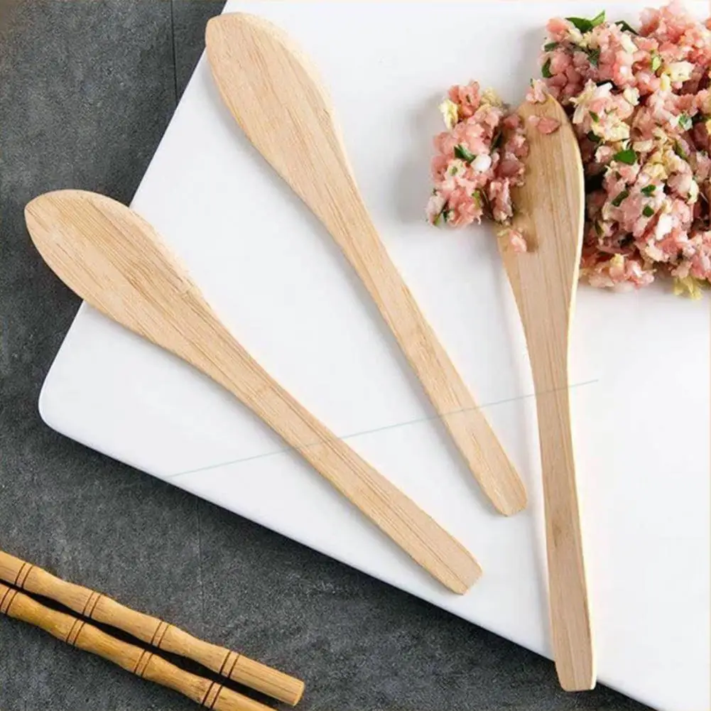 10Pcs Stuffing Spoons Two Ends Available Burr Free Increase Efficiency Digging Wooden Dumpling Filling Scoops Kitchen Gadgets