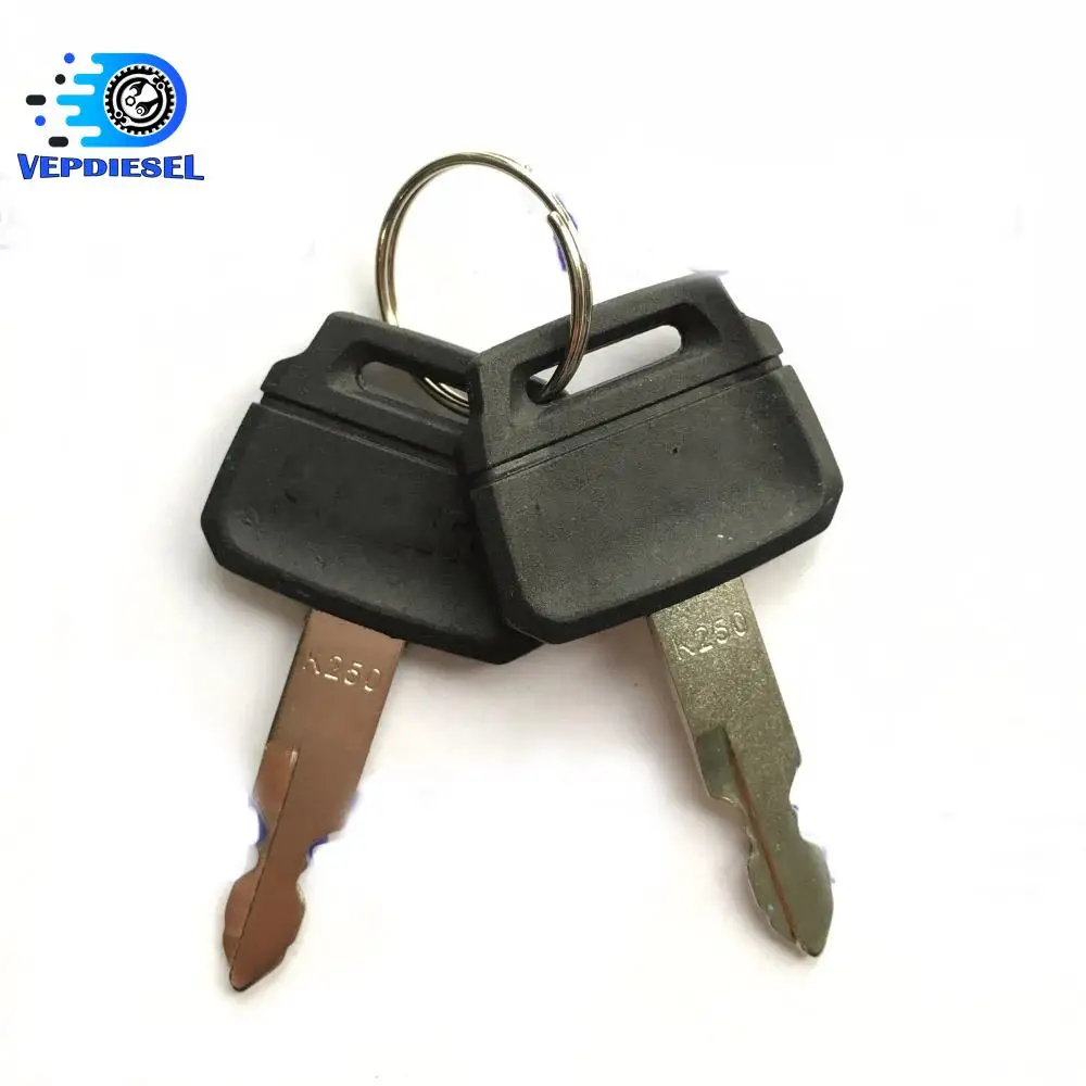 Ignition Switch Keys Auto Parts for Kobelco SK200-3 SK200-5 SK200-6 SK-3 SK-5 SK-6 SK-8 Excavator Heavy Equipment Replacement