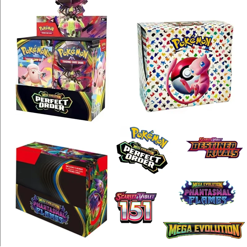 

360Pcs Pokemon MEGA EVOLUTION Perfect Order Scarlet Violet 151 Evolutions English Booster Battle Transaction Cards Pokemon