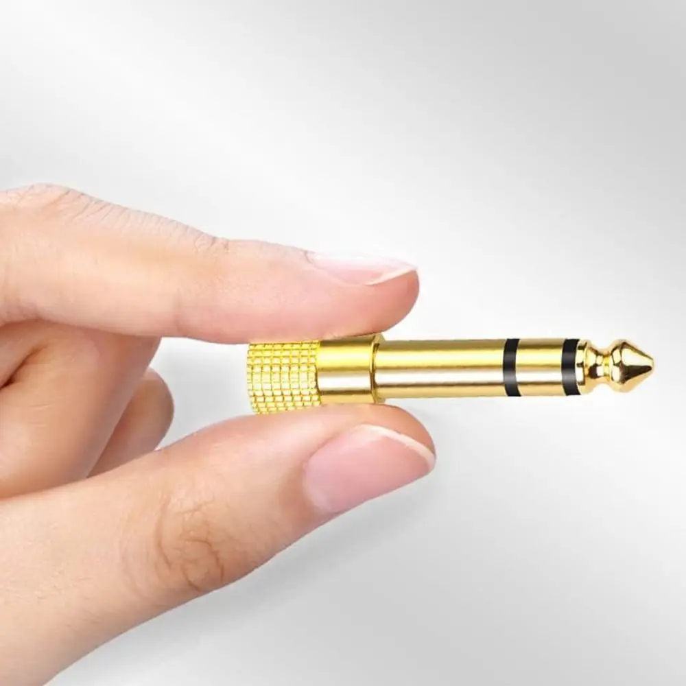Stereo Gold-Plated Audio Adapter 6.35mm Male Plug Design Stereo TRS Converter 3.5mm Female AUX Cable Adapter Auxiliary Cables