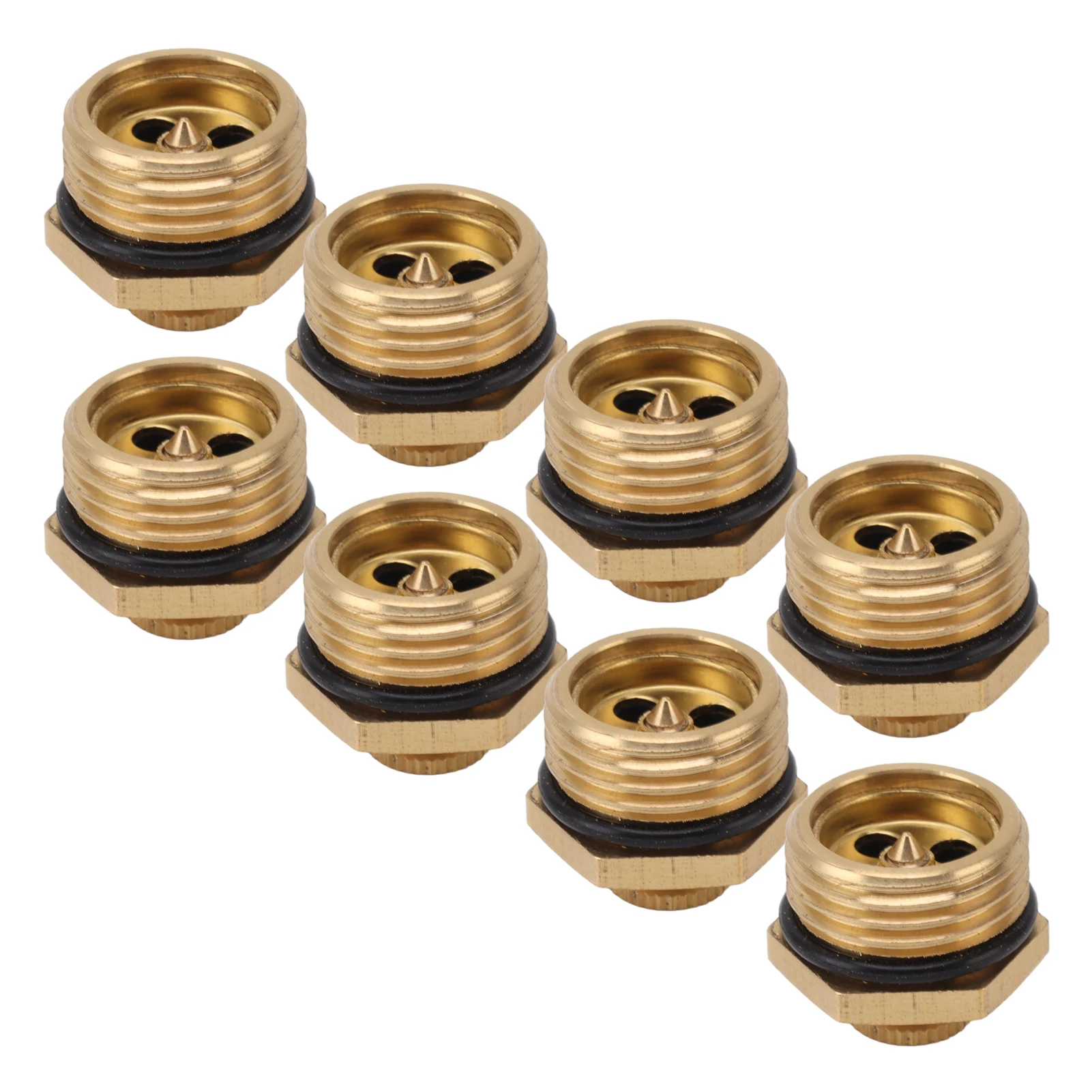 20Pcs Brass Adjustable Misting Nozzles 1/2 Inch High Efficiency Dust Removal Cooling Atomizers Nozzles for Outdoor Lawn Garden