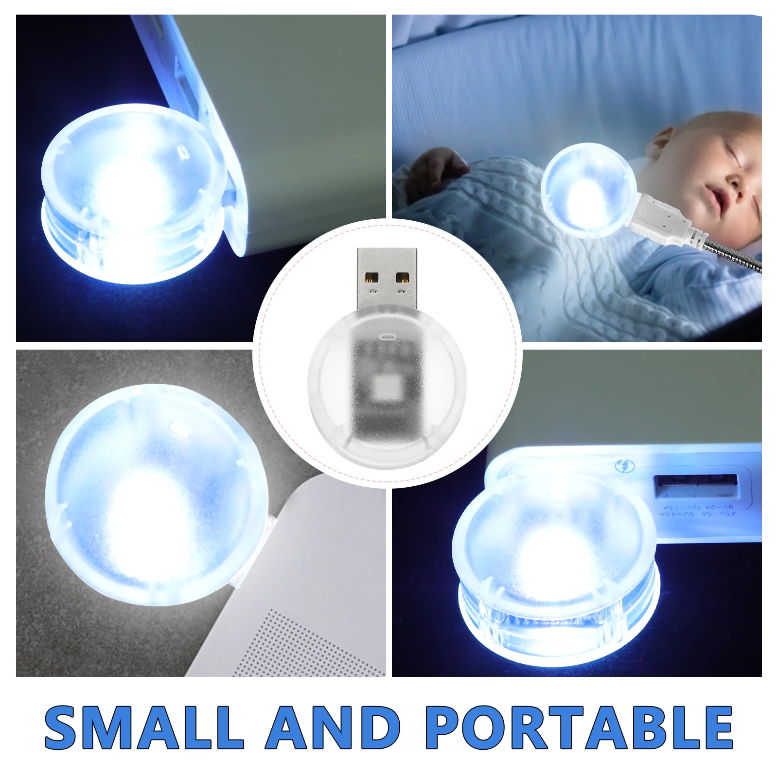 

Activated USB Light Portable Rgb Night Lamp Soft USB Charging Ambient Lighting for Bedroom Kitchen Computer Keyboard