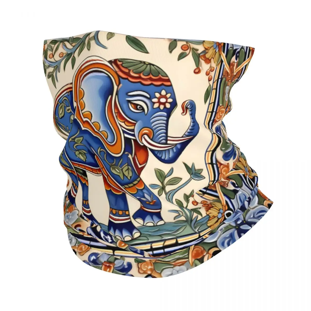 Thai Elephant Scarf Neckerchief Neck Face Mask Polyester