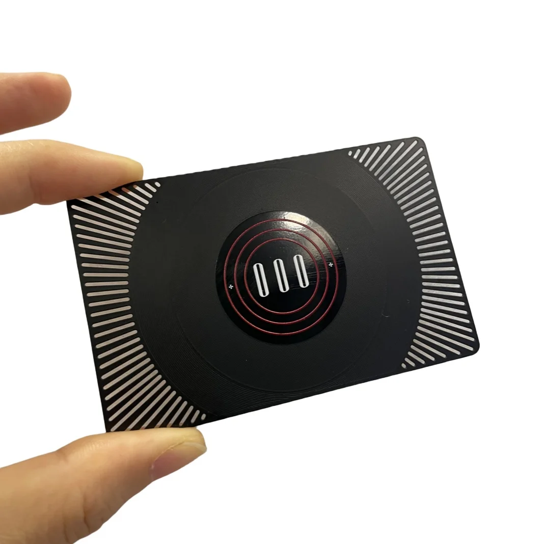 Customized inquiry Blanks QR Code Business Black Metal NFC 216 Chip Social Media Business Card