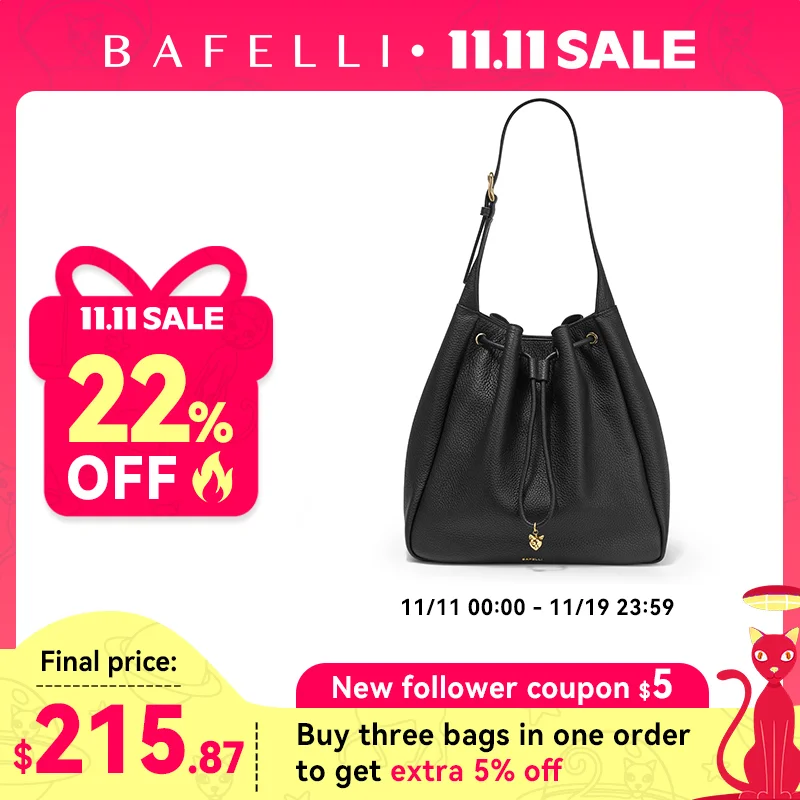 

BAFELLI WOMEN'S NEW BAGS LUXURY FASHION LEATHER HANDBAGS STYLISH 2025 HIGH QUALITY DESIGNER BRAND CAPACITY LADIES SHOULDER PURSE
