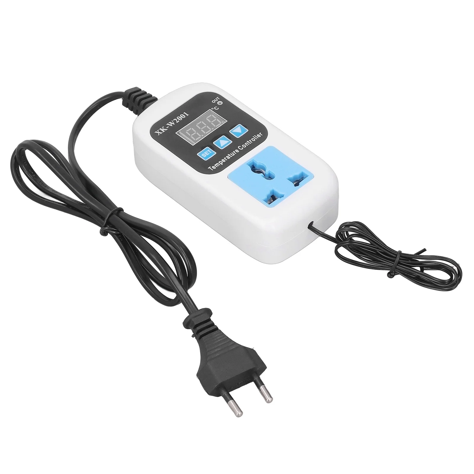 

Temperature Controller Automatic Adjustable Digital Display Electronic Socket Thermostat for Greenhouse EU Plug 110-220V