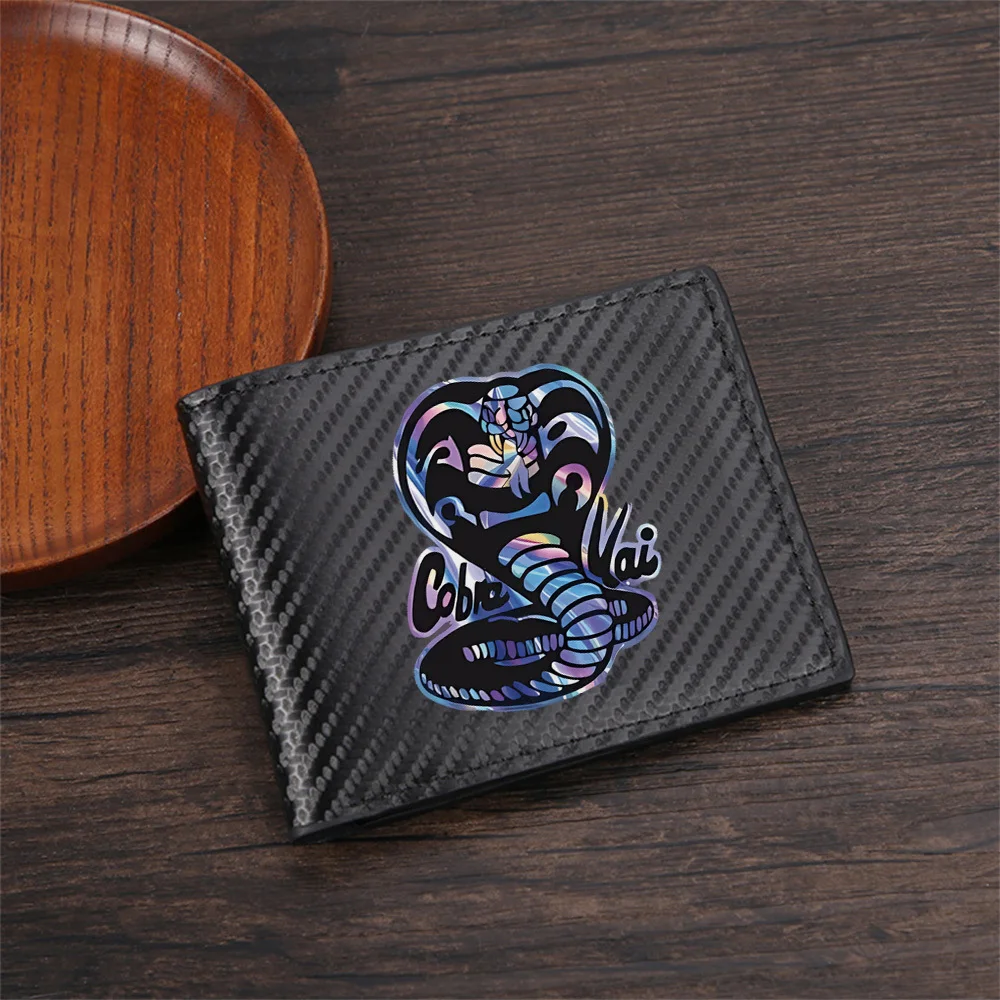 Snake cobra head shape words Men's Wallets Simple Business Modern Stylish Printing Design Gifts For Father Boyfriend Christmas L