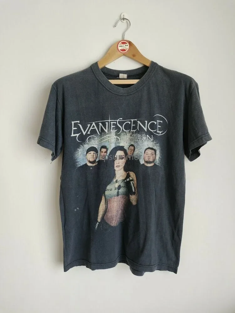 Vintage Evanescence Fallen Bootleg T-Shirt Nu-Metal Gothic