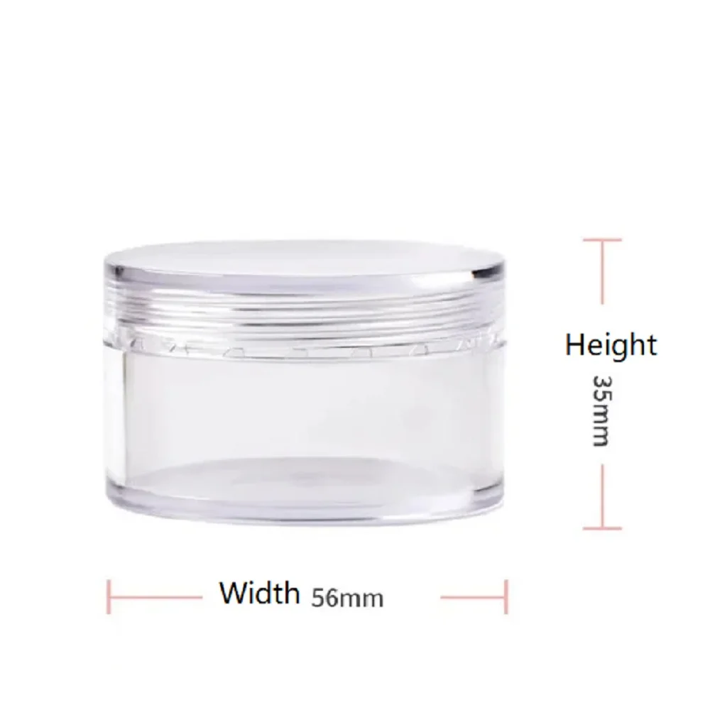 50G Face Cream Jars Packing Box Round Transparent Mask Tins Cosmetics Container