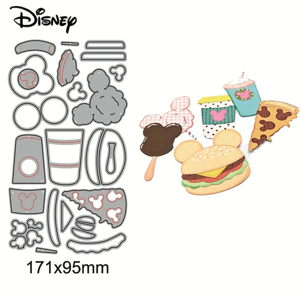 Mini Hamburger Snacks Disney Metal Cutting Dies for Diy Scrapbooking Photo Album Decorative Craft Card Making Embossing Template