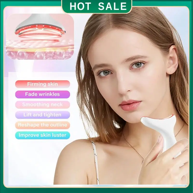 Entrega de 24 horas para el masajeador facial de 7 colores del dispositivo de estiramiento facial para cara y cuello con 113 °   F Funcionalidad de vibración y limpieza Wa