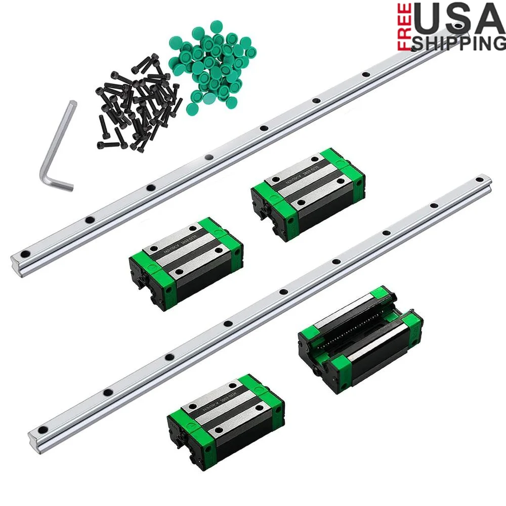 

HGR20 Linear Rail Kit 2Pcs 1200mm Slide Rails with 4Pcs HGH20CA Bearing Blocks CNC Automation Machinery
