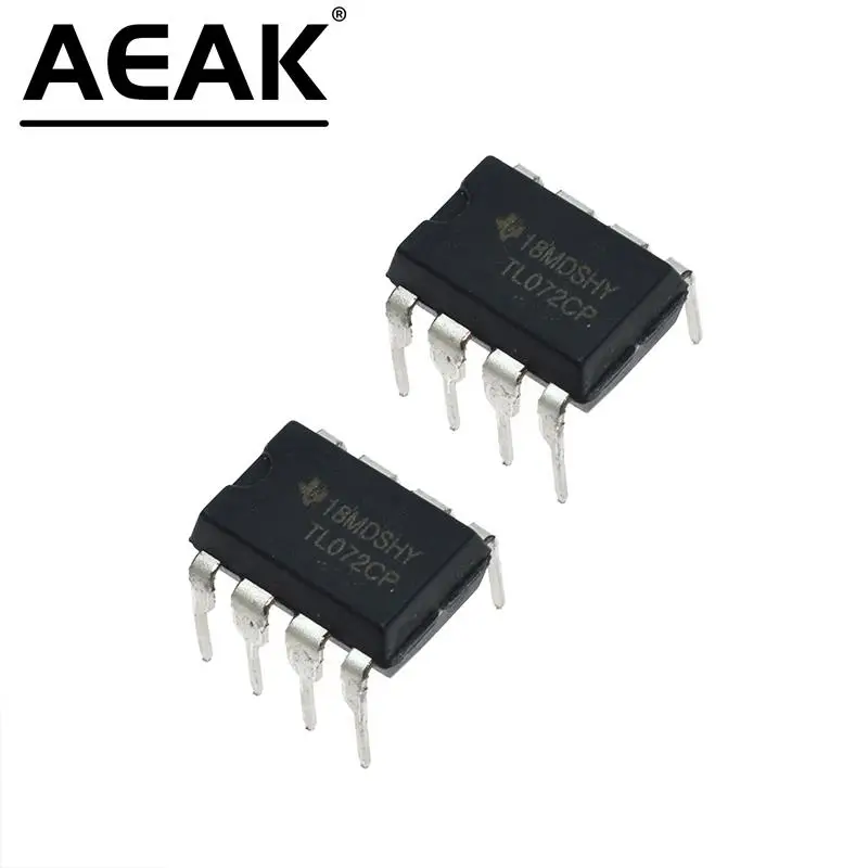 10PCS TL072CP DIP8 TL072 DIP TL072CN DIP-8 Operational Amplifiers Op Amps Dual Low Noise JFET AEAK