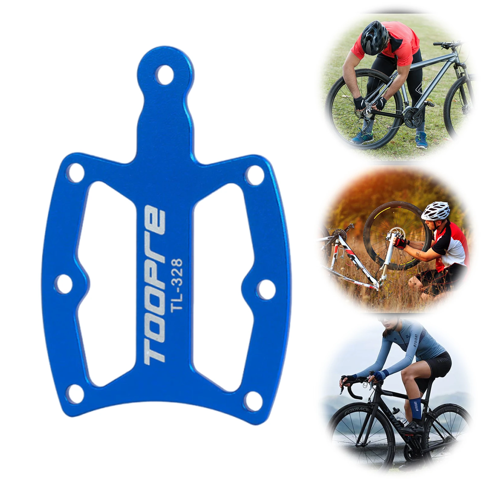Chain Wear Indicator Tools Aluminum Alloy Chainwheel Chainring Tooth Gauge for Bike Chain Link Replacement and Repair