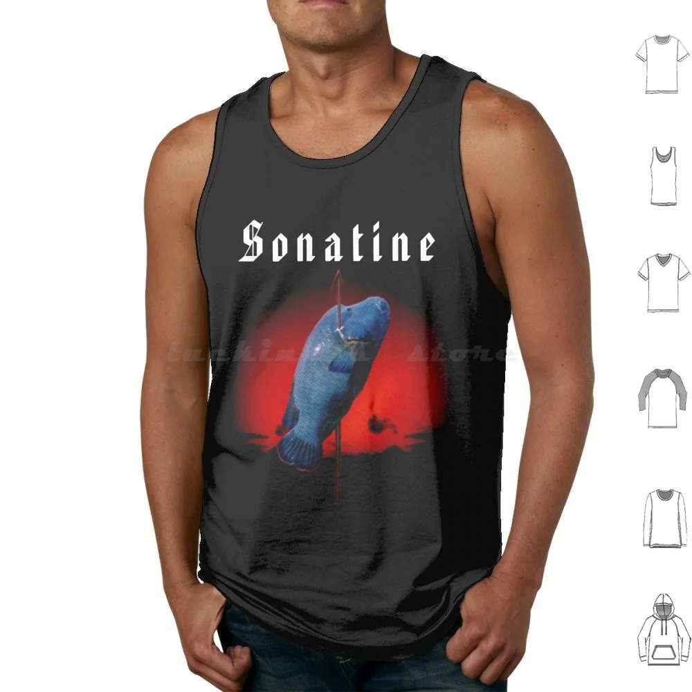 Sonatine Movie , Takeshi Kitano , Japanese Movies-Vintage Shirt Tank Tops Vest Sleeveless Sonatine Takeshi Kitano