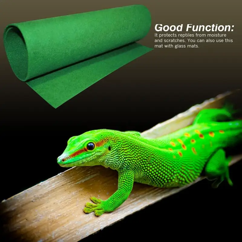 Reusable Pet Terrarium Liner Grass-Like Touch Durable Strong Water Absorption Mat Supplies for Terrarium Bedding Substrate Liner