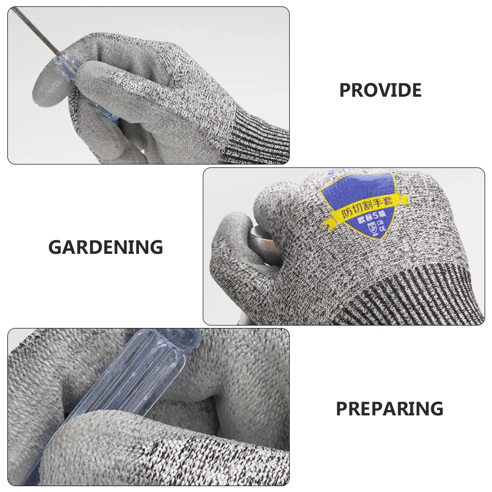1 Pair Cut Resistant Gloves Level 5 Protection For Welding Gardening Wood Carving Kitchen Use Stab-Proof Labor Protective Gear