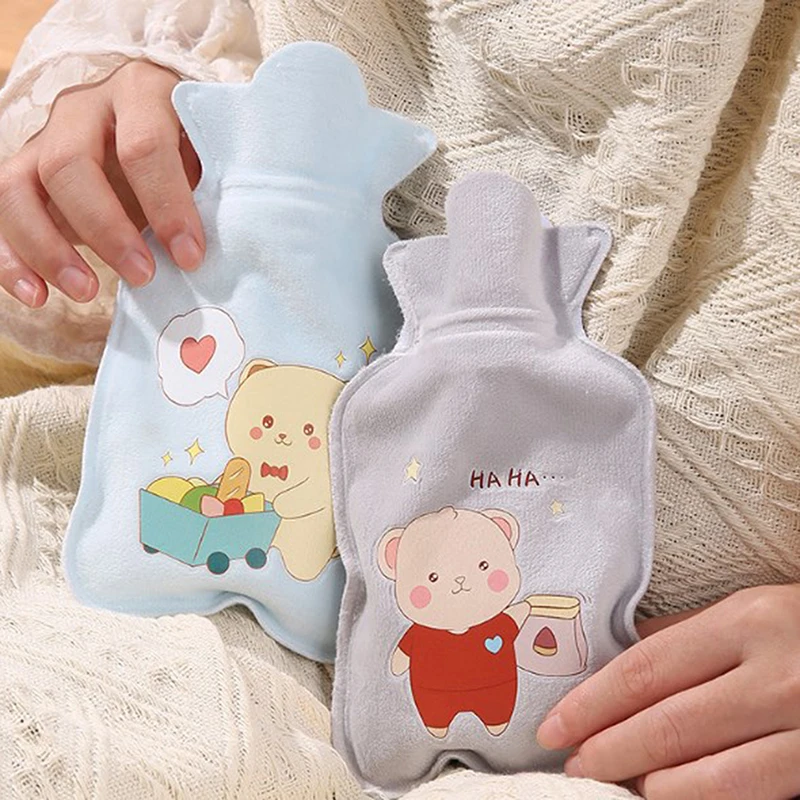 350ml Plush Water-filled Hot Water Bag Anti-scald And Explosion-proof Portable Hand Warmer Thickened Cartoon Hand Warmer Bag