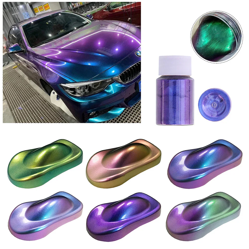 Chameleon Pigment Acrylic Paint Powder Coating For Car Painting Automotive Chameleon 10g Powder Crafts Nail Decorations Art