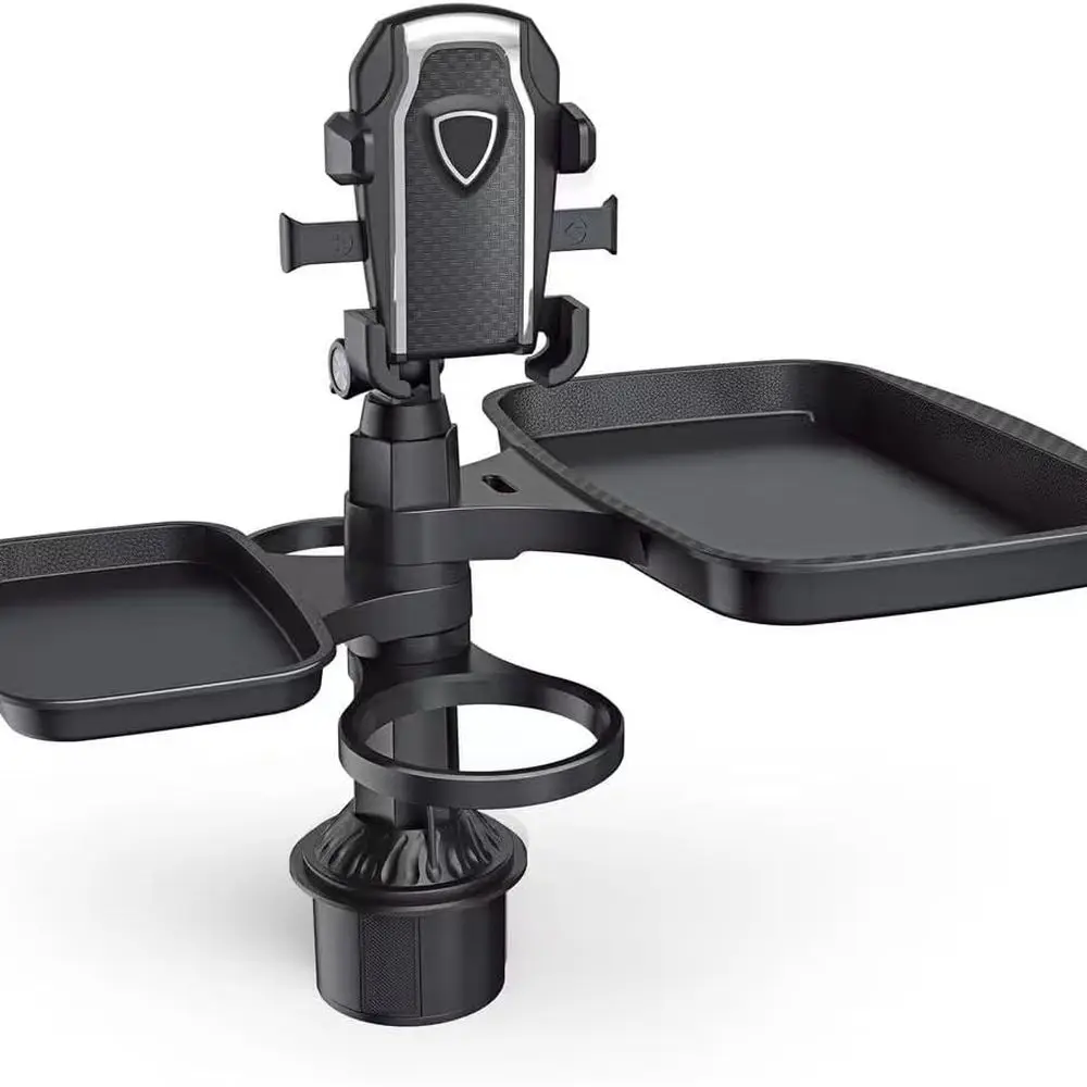 

Многофункциональный автомобильный подстаканник: расширяет на 5 человек, включает в себя подставку для телефона, 2 подноса для еды и 2 дополнительных подставок для напитков/загрузчиков.