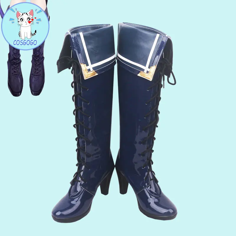 Vtuber Obsydia Selen Tatsuki / Voltaction Seraph Dazzlegarden / Rosemi Lovelock / ALKALOID MV VERMILION Cosplay Shoes Boots