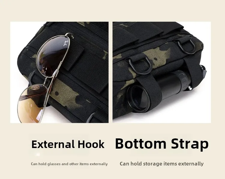 Angeln Brusttasche für Männer, Molle Taktische Weste Rucksack mit Hüftgurt Outdoor Klettern, Camping, Wandern Reisen Ausrüstung Aufbewahrung – Detail 8