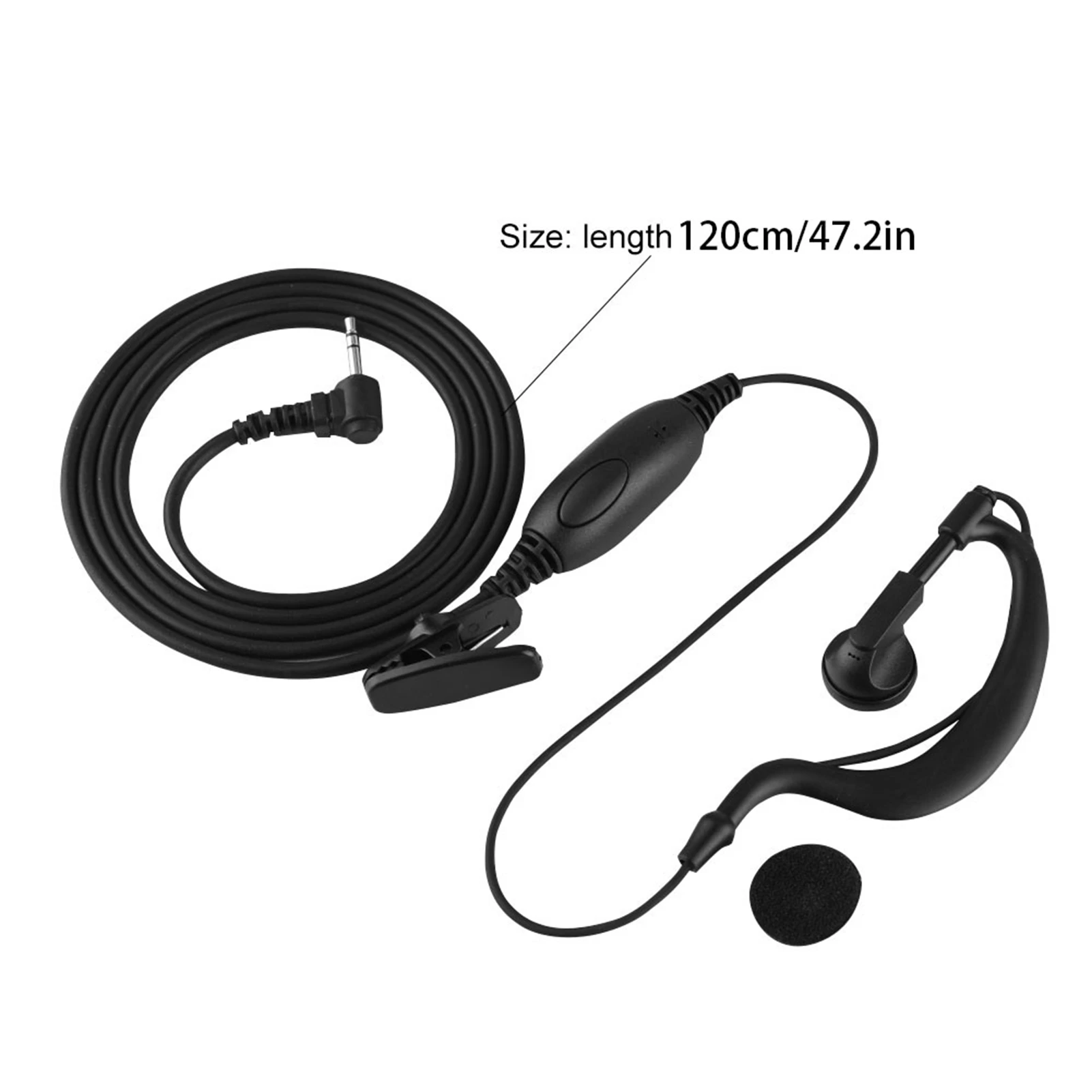 2,5 mm gevormde enkele pin walkie talkie-headset tweewegradio-oortelefoon 2,5 mm walkie-talkie-headset walkie-talkie-headset