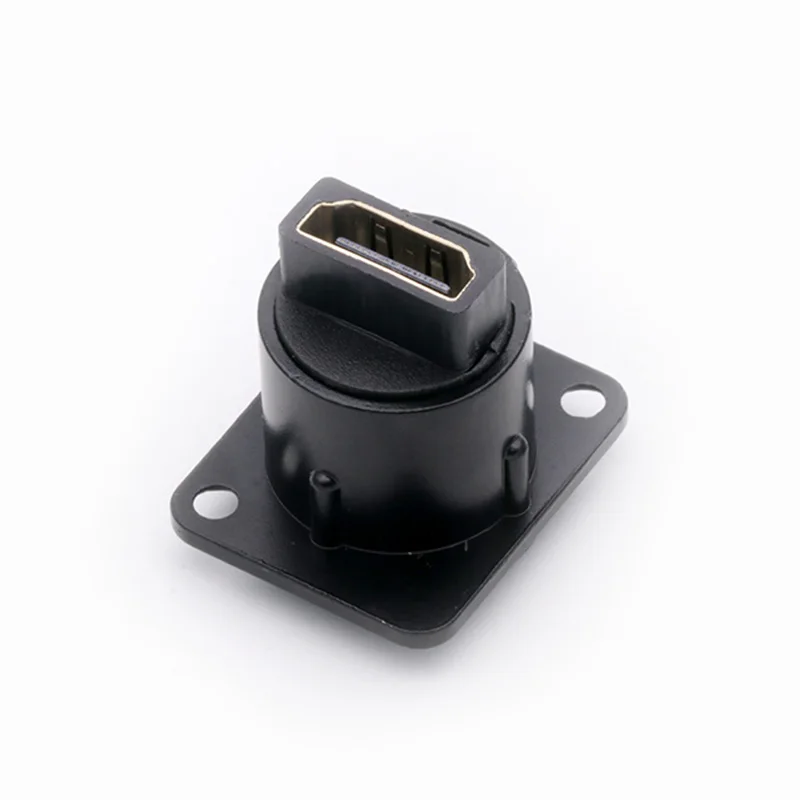 1pc D-Type Connector Extension Cable Adapter HDMI-Compatible Panel Mount Chassis Connector Audio Female Module Socket