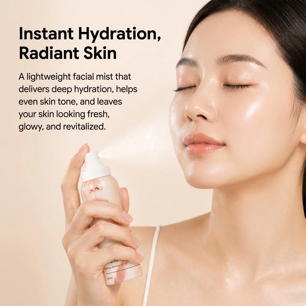 Korean Idol White Tan Tone Up Spray 150ml Umbrella Fine Mist Body Brightening Moisturizing Skin Corrector Spray For Face Neck Le