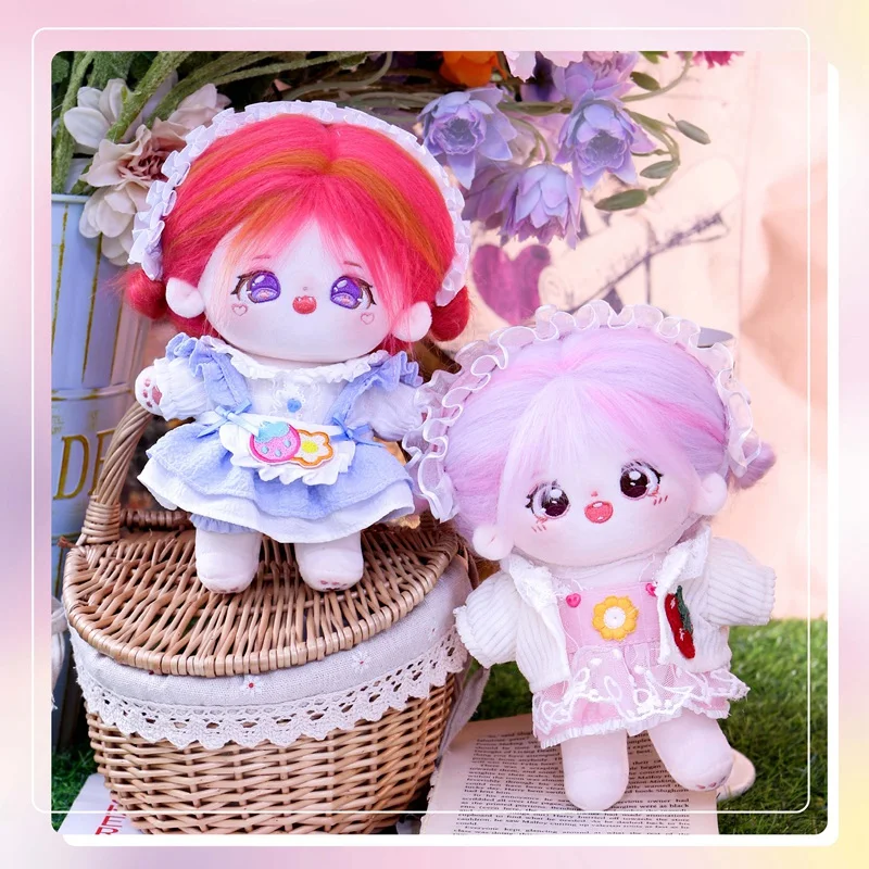 

20cm Kawaii IDol Doll with Clothes Anime Star Plush Toy Stuffed Cartoon Figure Toys Cute Cotton Baby Doll Girls Collection Gifts