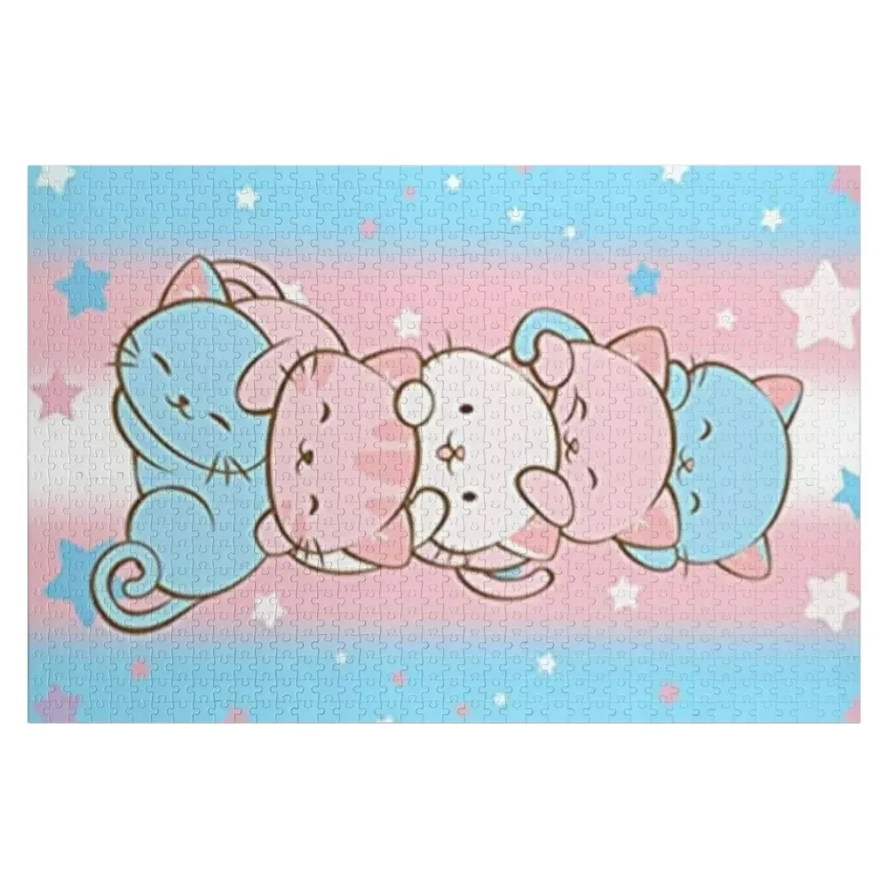 

Trans Pride Cats, LGBTQ Pride DreamscapesbyTeresa Jigsaw Puzzle Photo Toddler Toys Puzzle