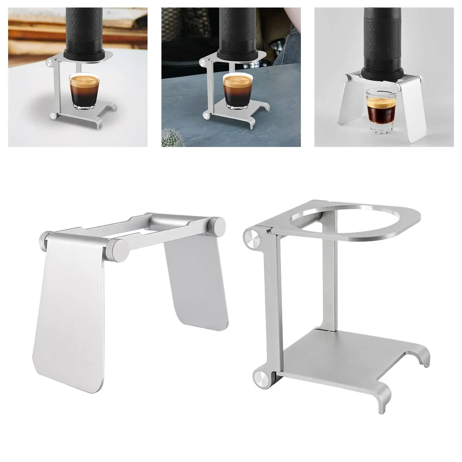 Manual Drip Coffee Machine Stand Aluminum Alloy Folding Hand Pressed Coffee Machine Bracket   Outdoor Camping Shop