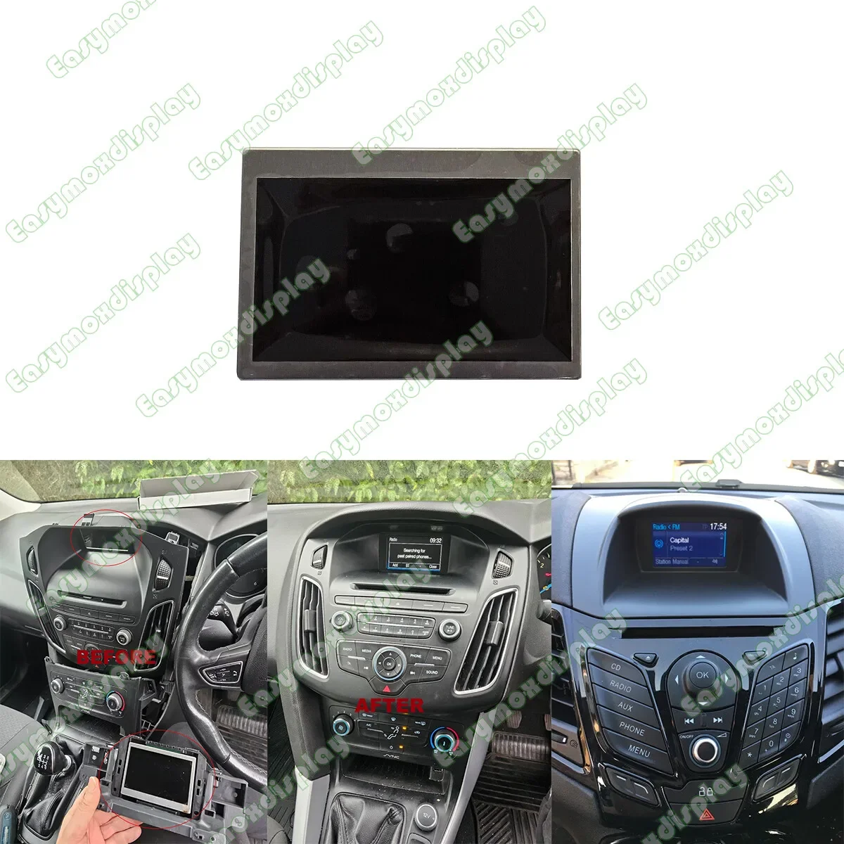 4.2 Inch LCD Display for Ford Kuga 2012-2015 Dashboard Speedometer  Screen Repairment