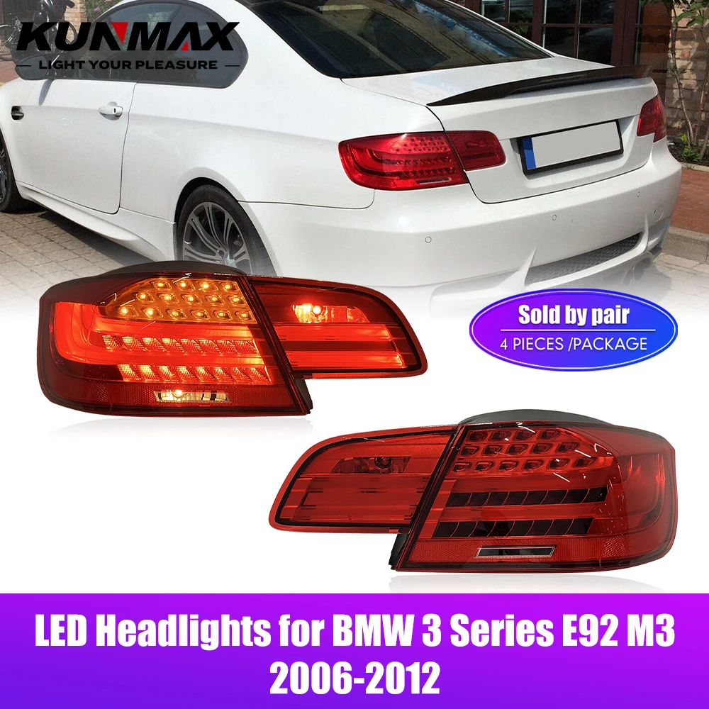 

Светодиодные задние фонари для BMW 3 серии E92 M3 2006-2012: ДХО, противотуманные и задние фонари, левый и правый, Plug and Play, комплект задних фонарей для автомобиля