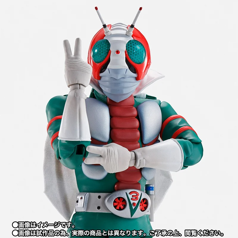 Bandai S.H.Figuarts SHF Shinkocchou Seihou Kamen Rider V3 16Cm Anime Original Action Figure Model Toy Birthday Gift Collection