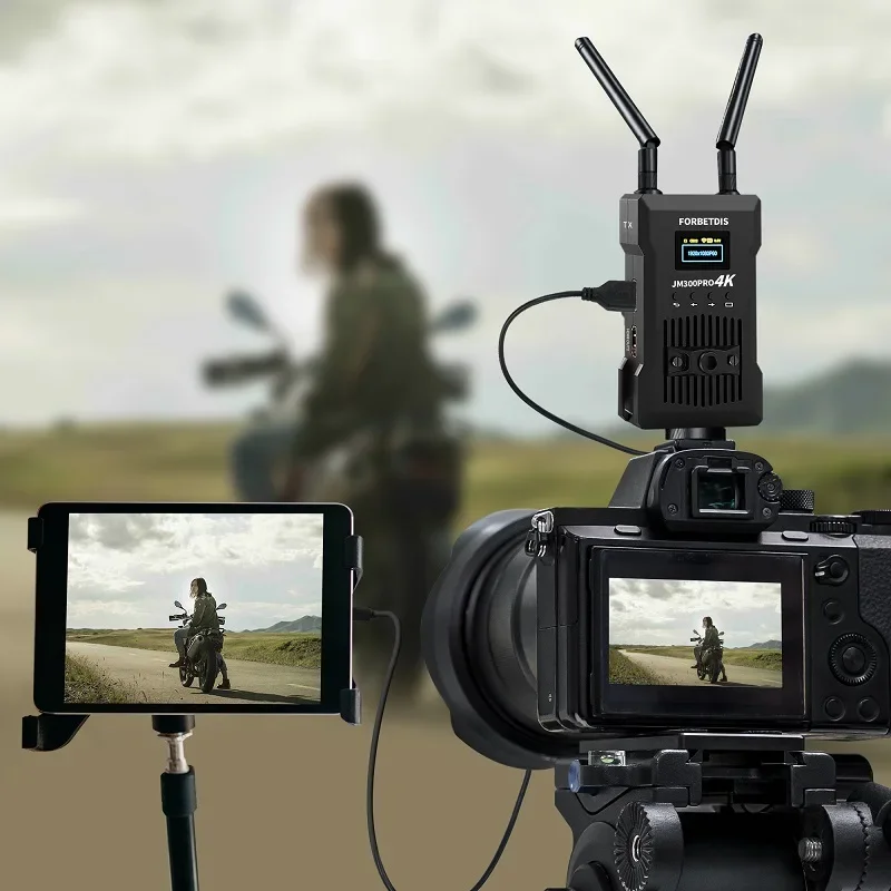 Nadajnik i odbiornik bezprzewodowego transmisji wideo dalekiego zasięgu 1000FT 305m z opóźnieniem 0.06, akcesoria do kamery i przedłużacz transmisji HD 4K