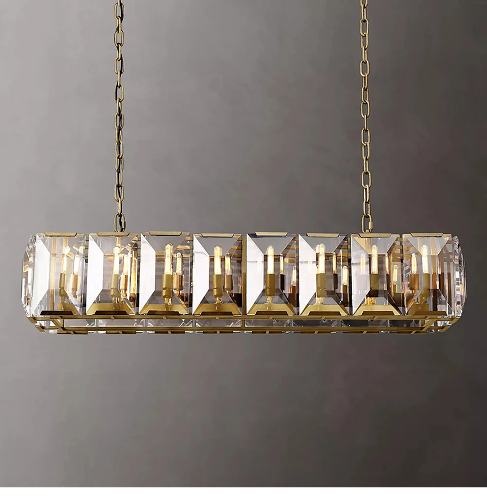 LED E14 American Retro Designer Crystal Lamp Light Pendant