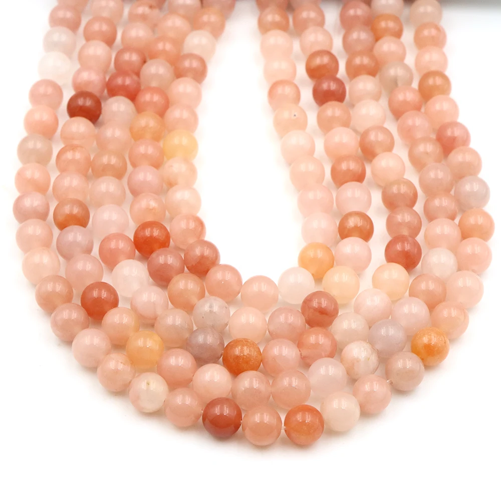 Perles rondes en jade de soie rouge naturel de 4/6/8/10 mm, perles d'espacement lâches pour la fabrication de bijoux, fournitures DIY, bracelets et colliers de guérison énergétique