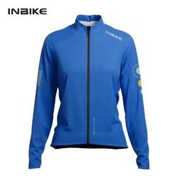 INBIKE Fleece Women’s Jersey Long Sleeve Cycling Clothing Thermal Top Jacket Full Zipper Winter Bike Riding Clothes with Pockets