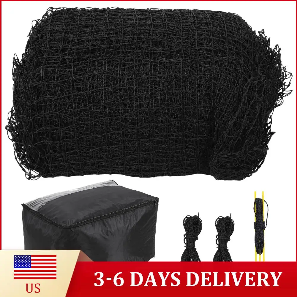 

Portable Pitching Cage 10x10x35 FT /12x12x55 FT Softball Hitting Practice Net Portable Net Only No Frame Included for Backyard