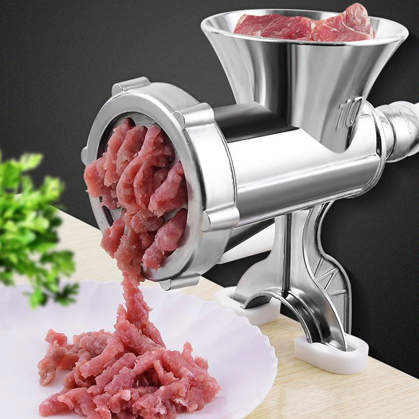 Stainless Steel Manual Meat Grinder Table Hand Operated, Multifunction Pasta Maker Beef Sausage Maker Home Kitchen Tool