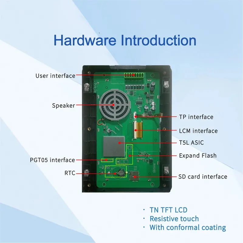7 بوصة 800*480 بكسل القرار 16.7 متر ألوان HMI TN TFT شاشة عرض LCD مع لوحة اللمس الضميمة DMG80480T070_15WTR