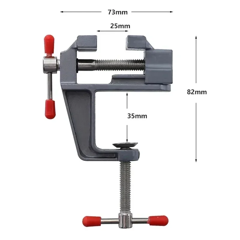 YLONDAO Aluminium Alloy Table Bench Clamp Vise Multi-functional Bench Vise Table Screw Vise for DIY Craft Mold Fixed Repair Tool