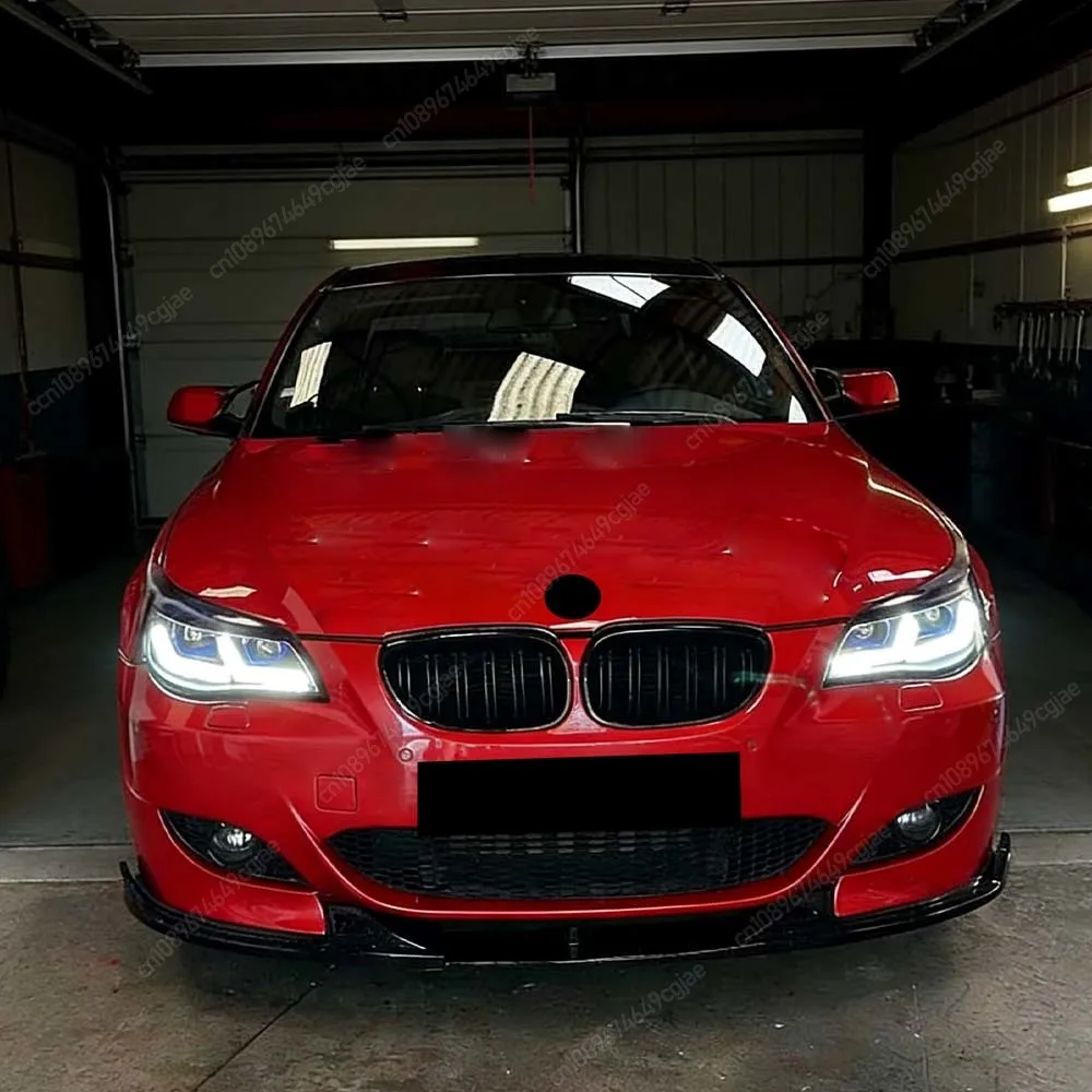 

Для BMW E60 E61 M5 2005-2010: Комплект из 3-х частей - передний сплиттер-диффузор (глянцевый черный) и защитные накладки на бампер (обвес)