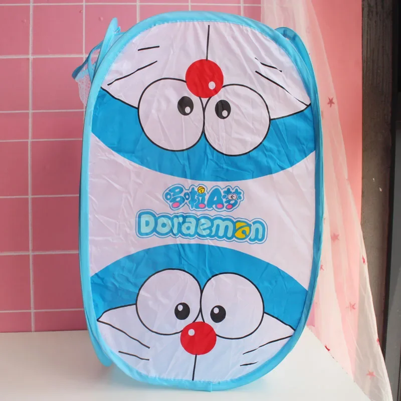 Doraemon cartoon toy storage basket bag dirty clothes basket household folding laundry basket finishing bag dirty clothes basket